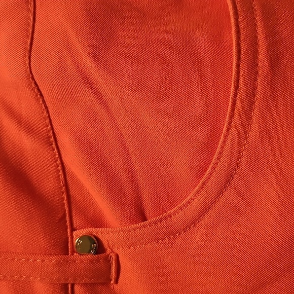 Vibrant Orange Cropped Jeans for Women - Picture 6 of 13